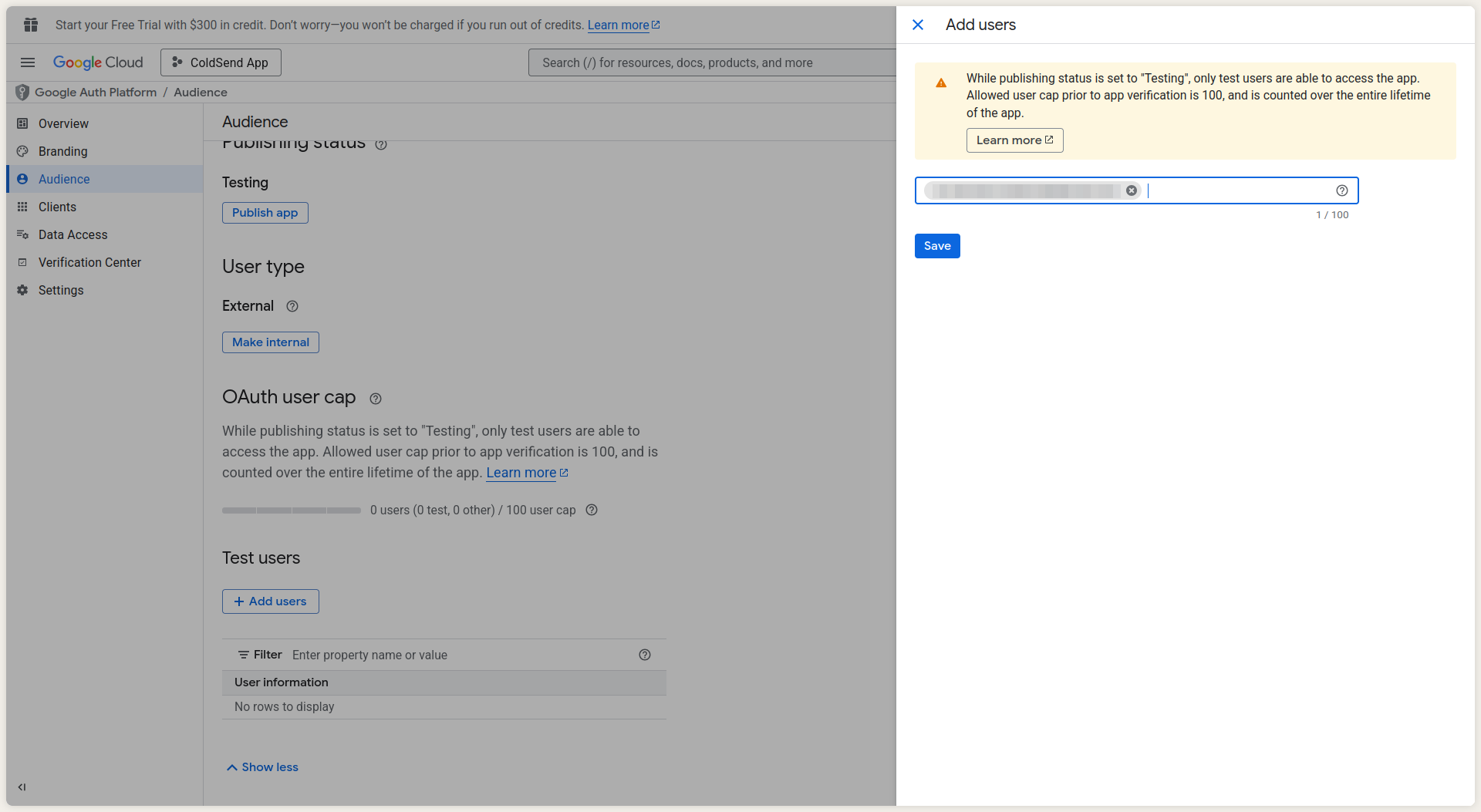 Add Test Users