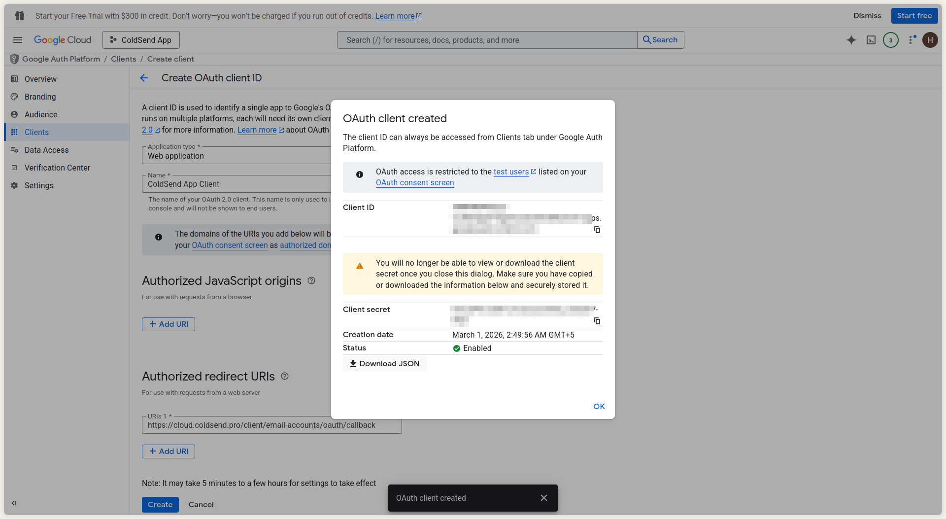 Oauth Credentials